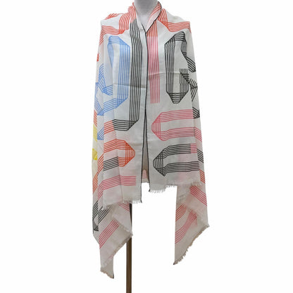 Hermes Cach Leger Rubans D'hermes 100% Blanc Noir Rouge Scarf — view 3