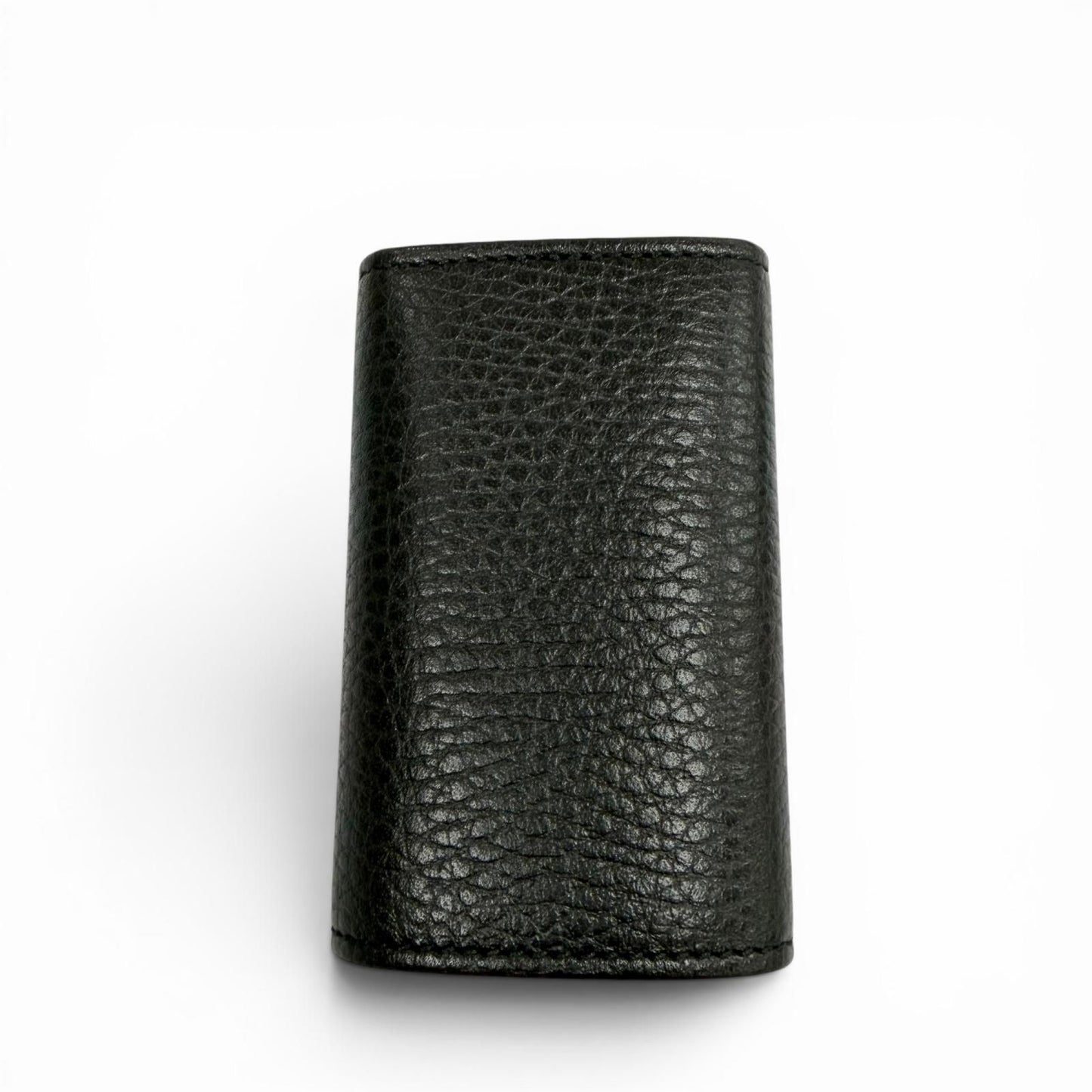 Gucci Leather Double 6 Row Key Case Black Gold Key Holder — view 4