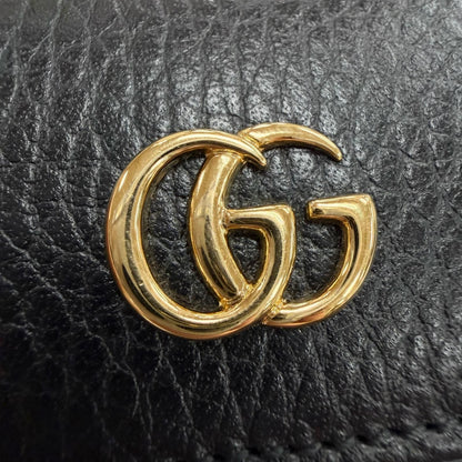 Gucci Leather Double 6 Row Key Case Black Gold Key Holder — view 7
