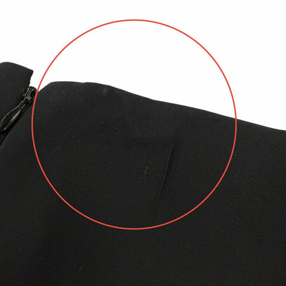 Chanel Vintage Long Skirt with Triangle Logo Plate Black 40 — view 9