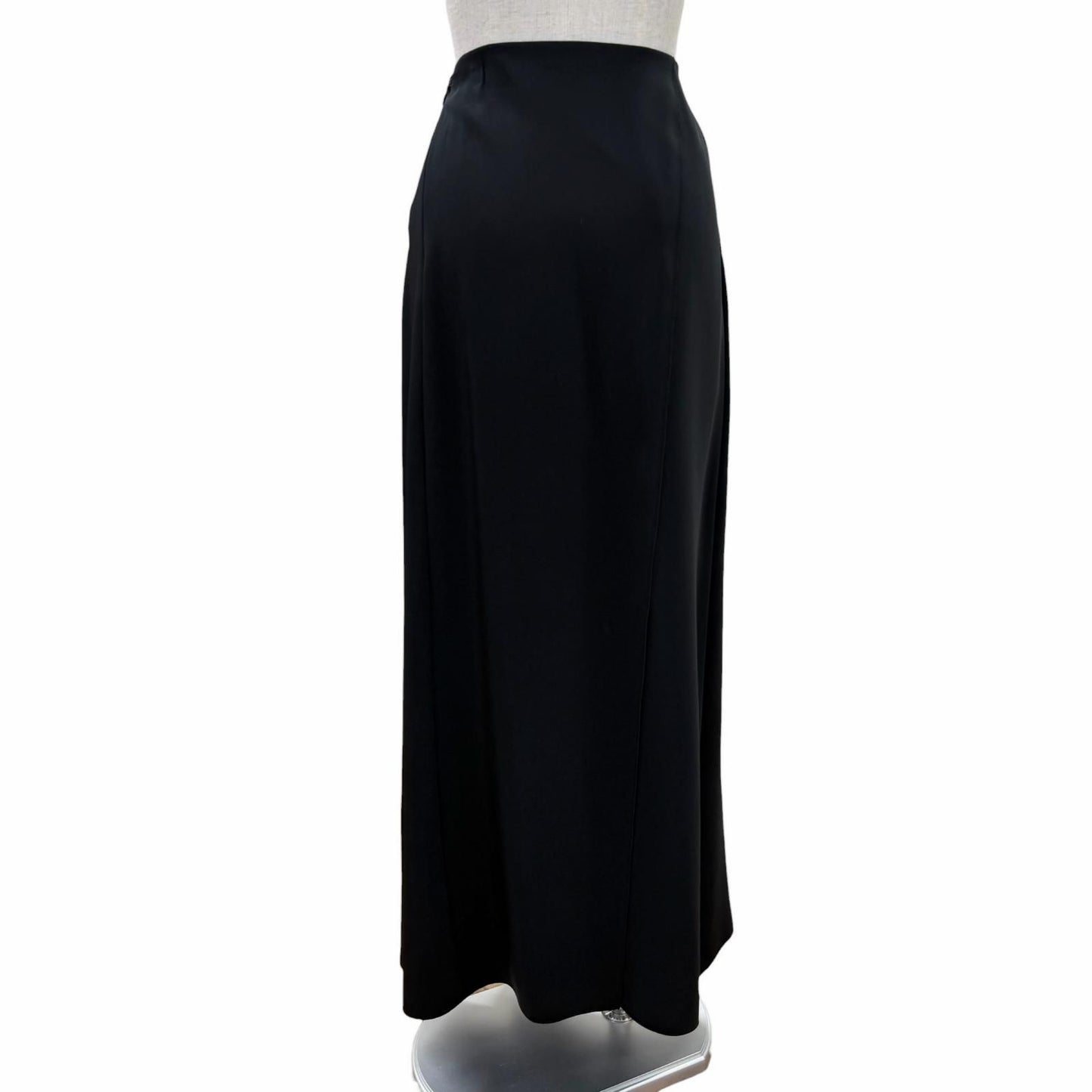 Chanel Vintage Long Skirt with Triangle Logo Plate Black 40 — view 4