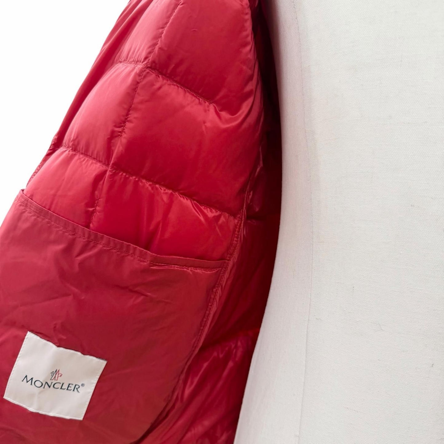 Moncler Genius 3 Hotz Logo Print Down Jacket Red 1 with Patch — view 5