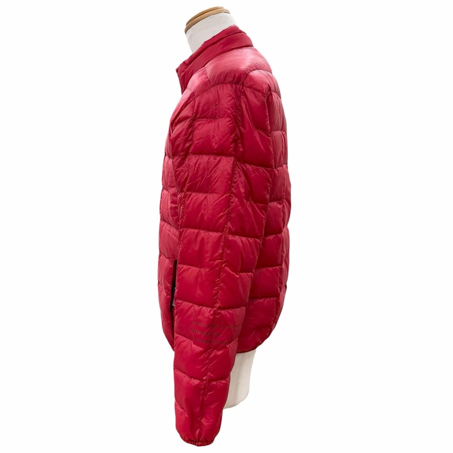 Moncler Genius 3 Hotz Logo Print Down Jacket Red 1 with Patch — view 3