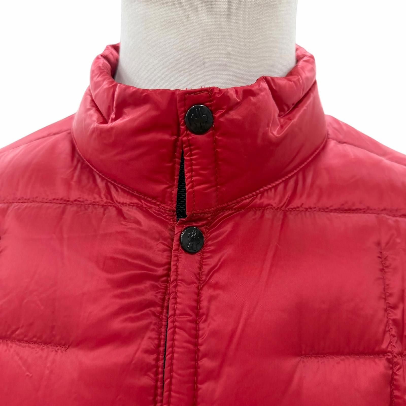 Moncler Genius 3 Hotz Logo Print Down Jacket Red 1 with Patch — view 2