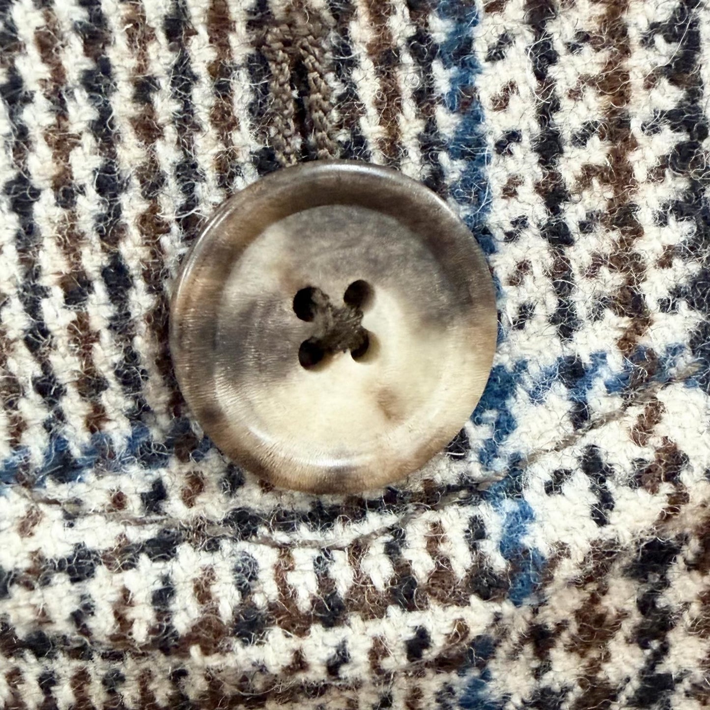 Hermes Prince of Wales Surligne Plaid Series Button Double Zip Up Jacket Long — view 7