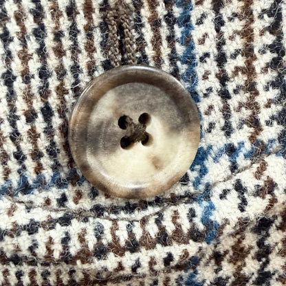 Hermes Prince of Wales Surligne Plaid Series Button Double Zip Up Jacket Long — view 7