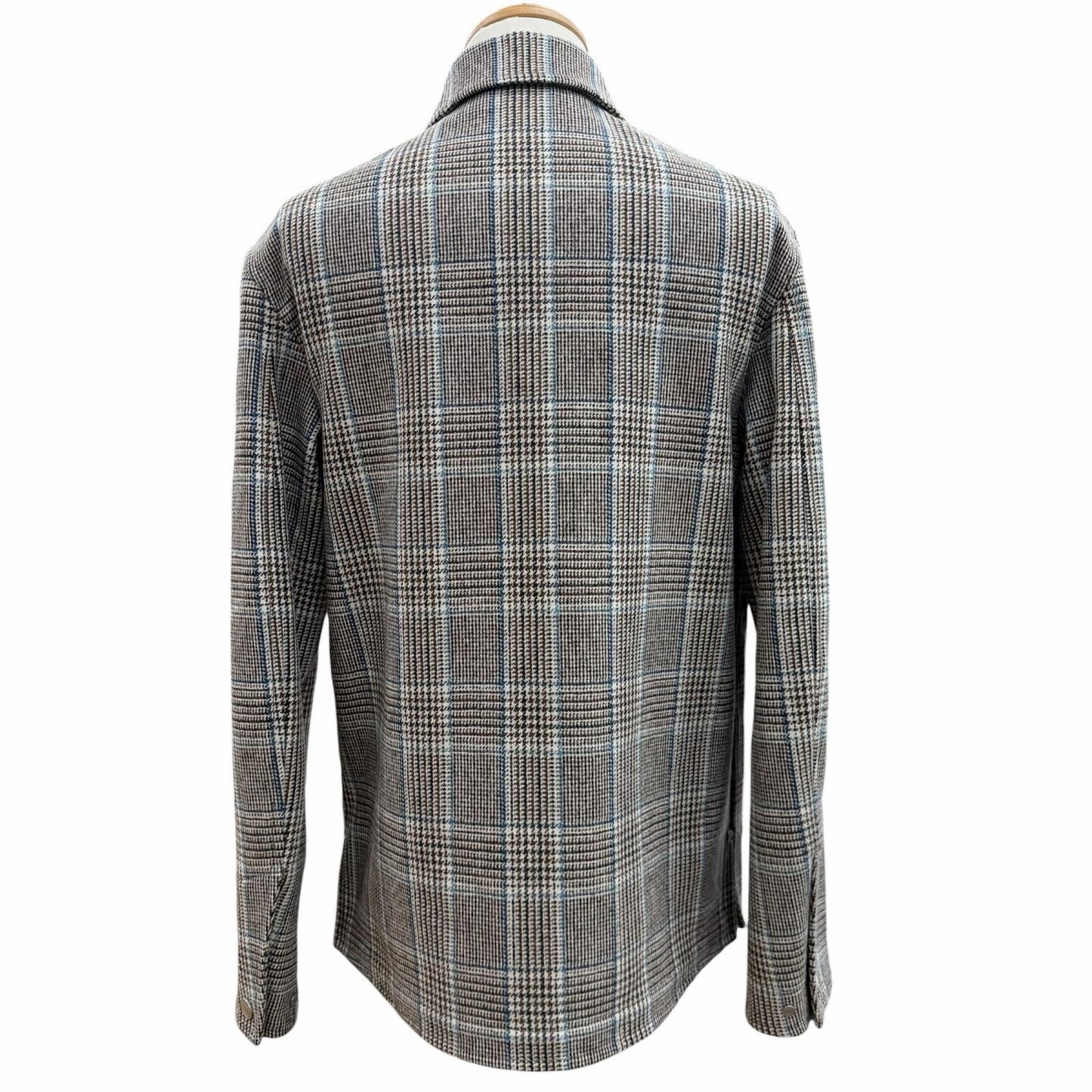 Hermes Prince of Wales Surligne Plaid Series Button Double Zip Up Jacket Long — view 4
