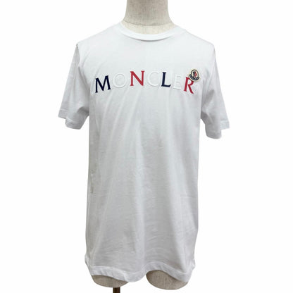 Moncler SS T-Shirt Cotton 100% Logo Patch Crew Neck Short Sleeve White XS