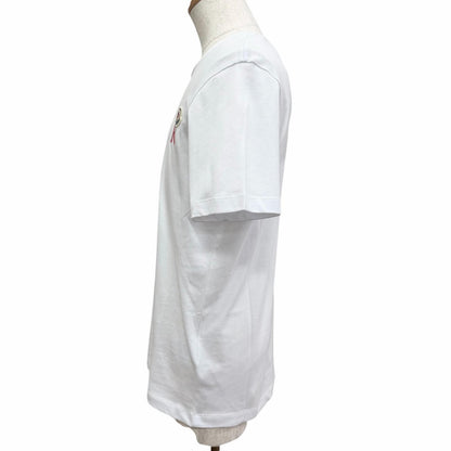 Moncler SS T-Shirt Cotton 100% Logo Patch Crew Neck Short Sleeve White XS — view 4