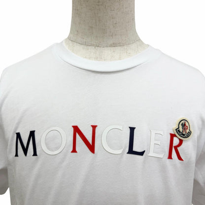 Moncler SS T-Shirt Cotton 100% Logo Patch Crew Neck Short Sleeve White XS — view 2