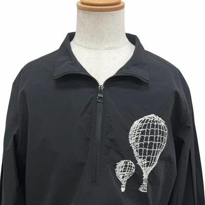 Louis Vuitton Embroidered Technical Cotton Zip Shirt Pullover Jacket Black XXL — view 2