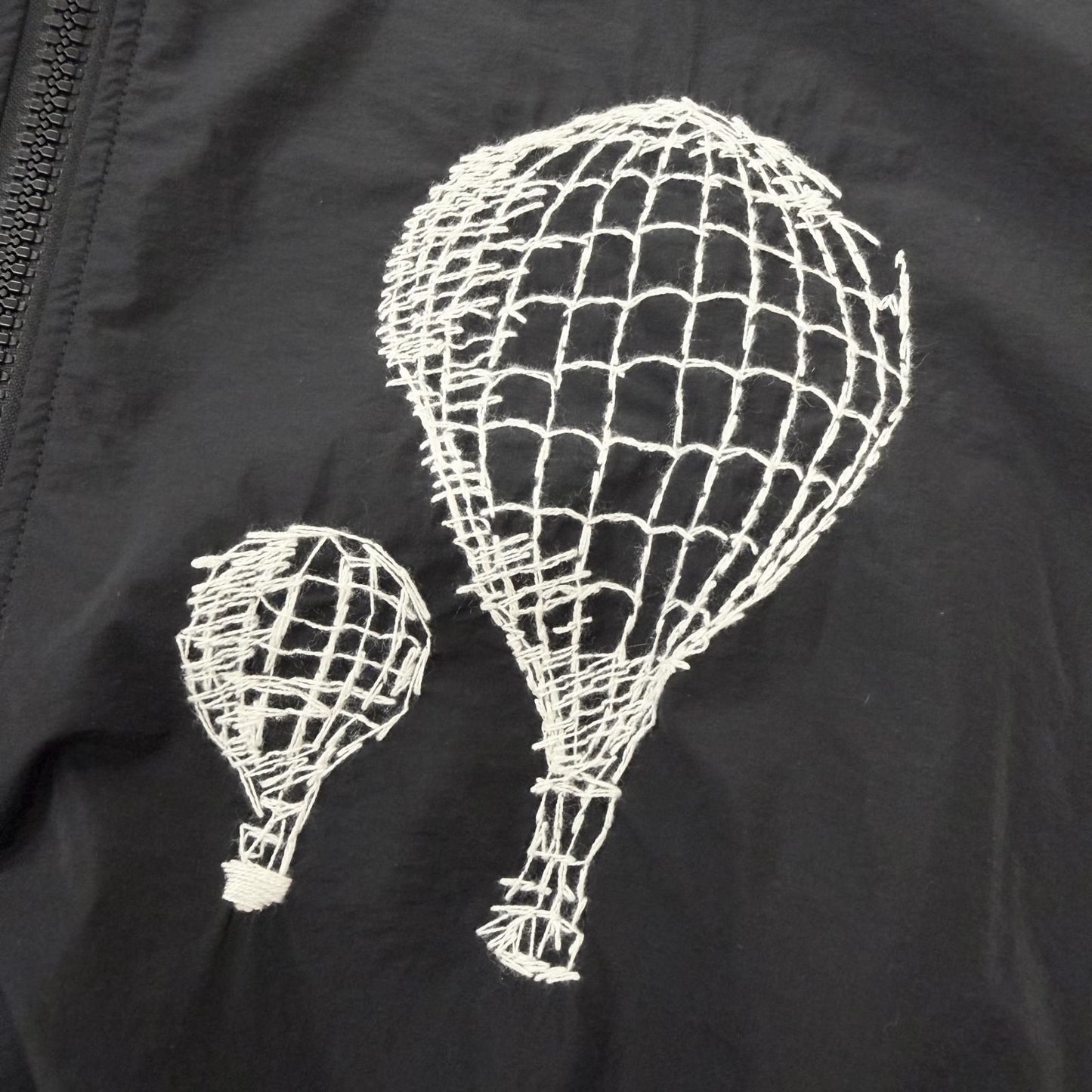 Louis Vuitton Embroidered Technical Cotton Zip Shirt Pullover Jacket Black XXL — view 5
