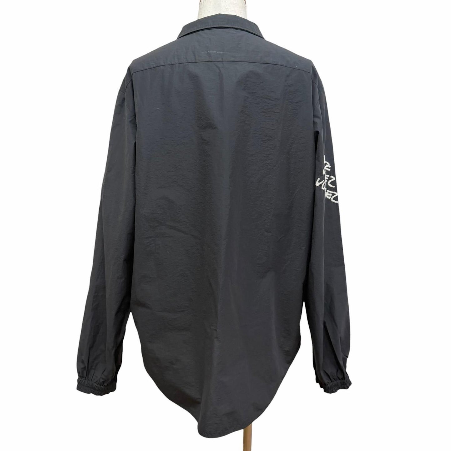 Louis Vuitton Embroidered Technical Cotton Zip Shirt Pullover Jacket Black XXL — view 4