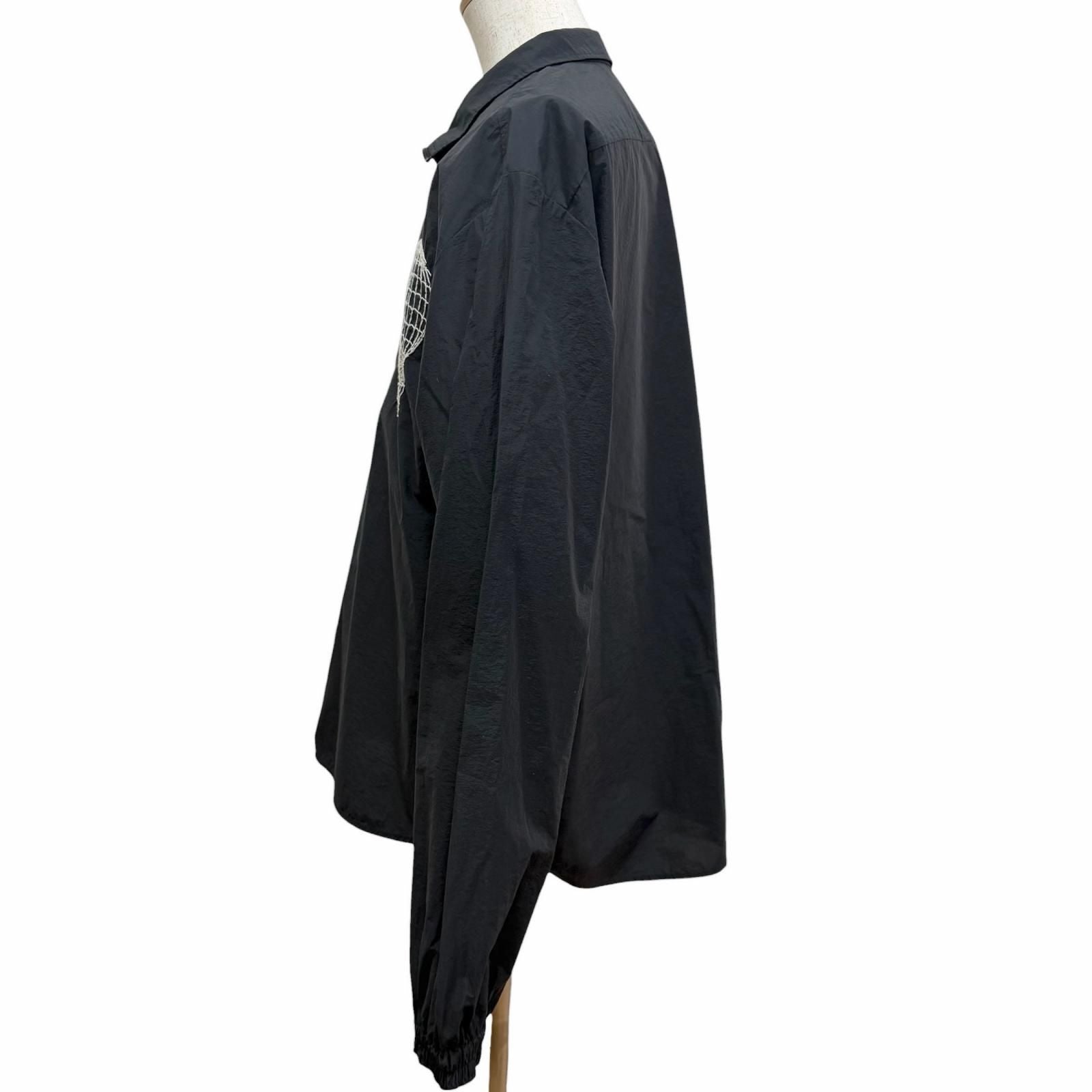 Louis Vuitton Embroidered Technical Cotton Zip Shirt Pullover Jacket Black XXL — view 3