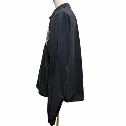 Louis Vuitton Embroidered Technical Cotton Zip Shirt Pullover Jacket Black XXL — view 3