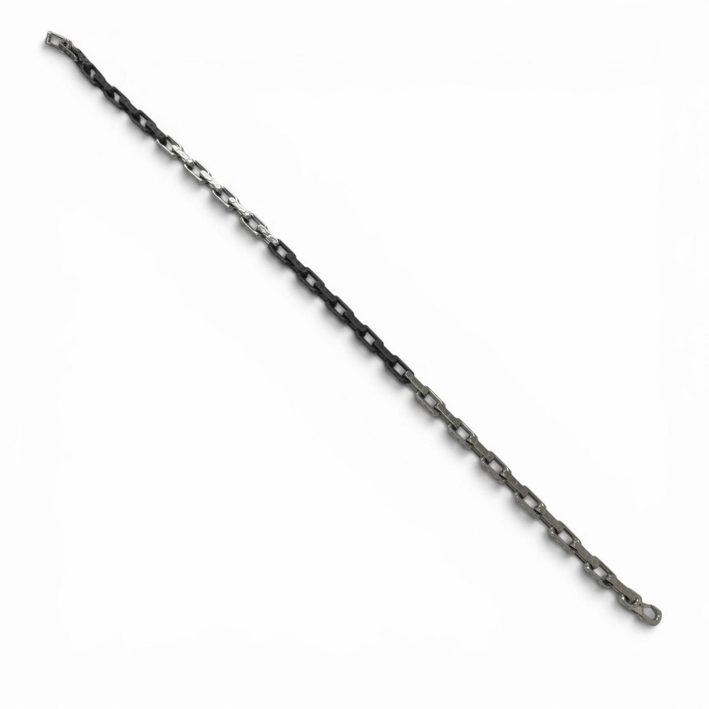 Louis Vuitton Necklace Monogram Chain Collier Silver Black — view 4