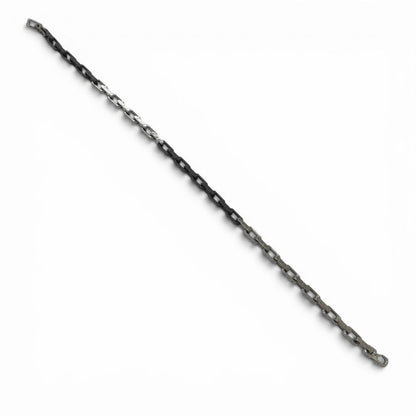 Louis Vuitton Necklace Monogram Chain Collier Silver Black — view 4