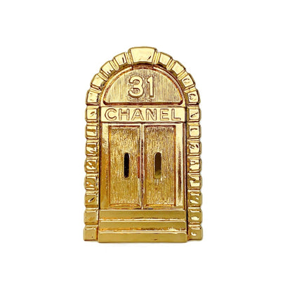 Chanel 31 Door Motif Brooch Plated Gold