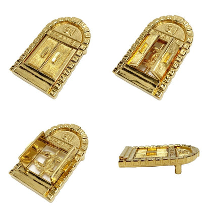 Chanel 31 Door Motif Brooch Plated Gold — view 6