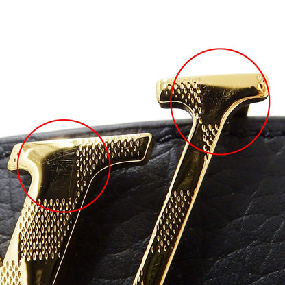 Louis Vuitton Belt Calf LV Damier 40 mm Reversible Black Gold 85 34 Logo Adult — view 6
