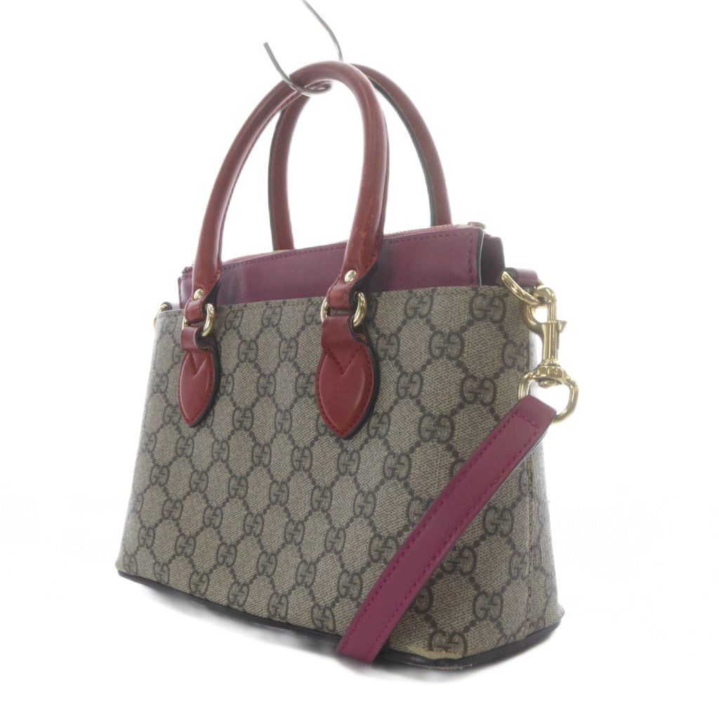 Gucci GG Supreme 2-Way Shoulder Bag Beige Pink — view 5