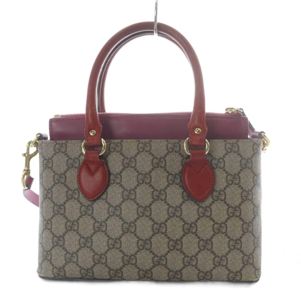 Gucci GG Supreme 2-Way Shoulder Bag Beige Pink — view 2