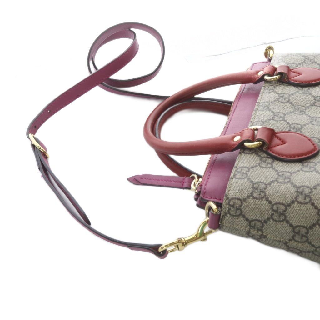 Gucci GG Supreme 2-Way Shoulder Bag Beige Pink — view 7