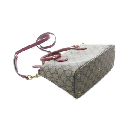 Gucci GG Supreme 2-Way Shoulder Bag Beige Pink — view 6