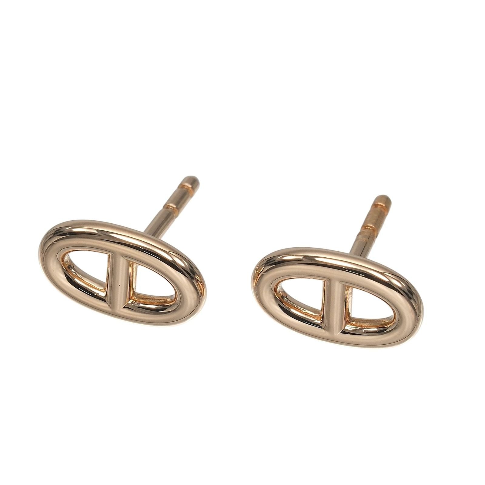 Hermes Chaine D'ancre Gold Earrings — view 5