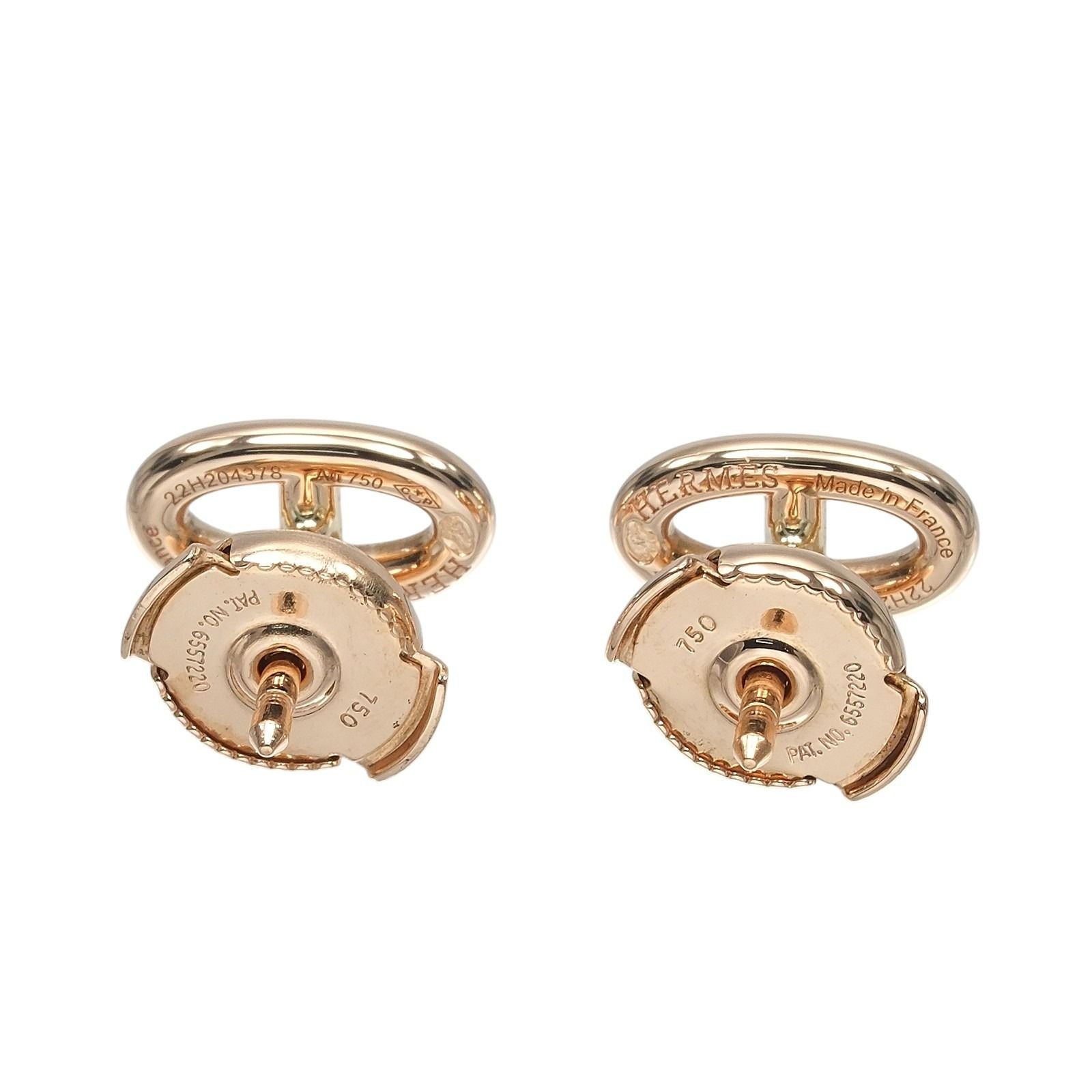 Hermes Chaine D'ancre Gold Earrings — view 3