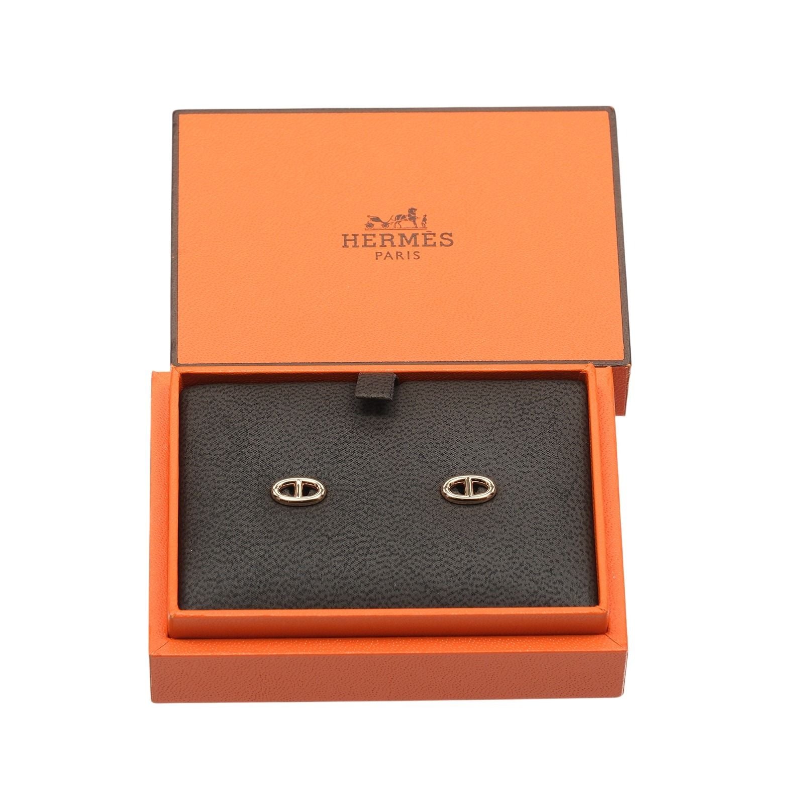 Hermes Chaine D'ancre Gold Earrings — view 8