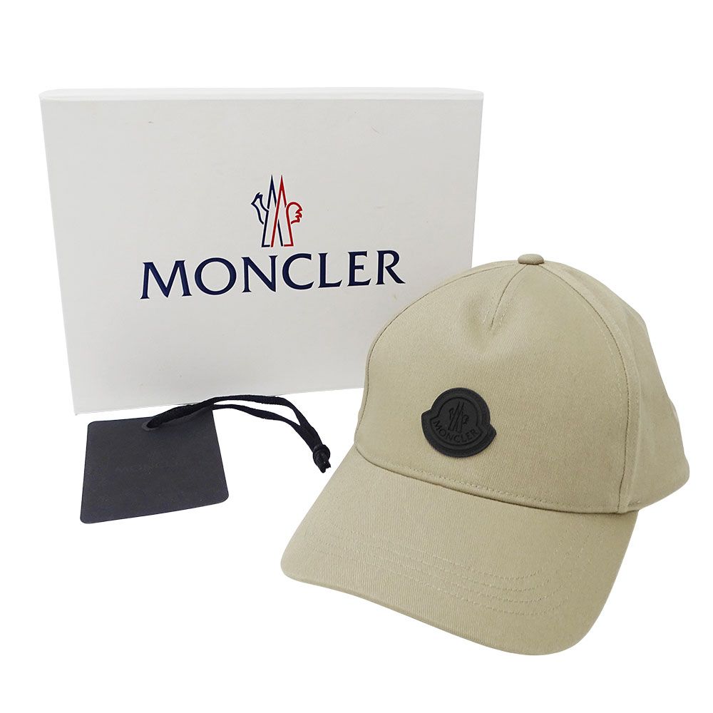 Moncler Cap Canvas Beige Baseball Cap Simple Logo — view 7