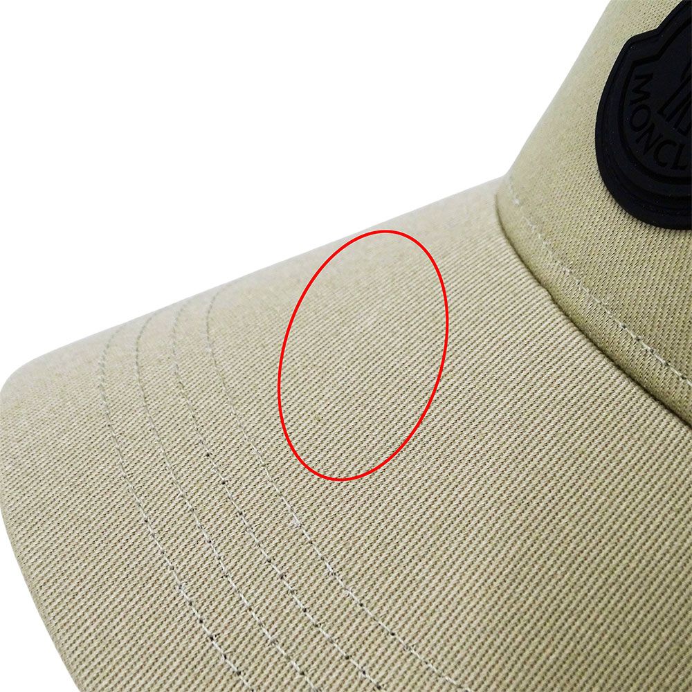 Moncler Cap Canvas Beige Baseball Cap Simple Logo — view 9