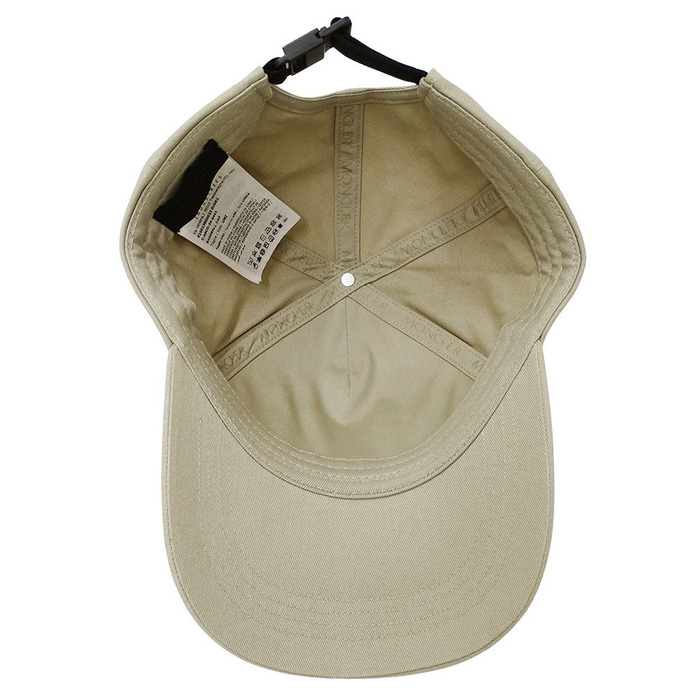 Moncler Cap Canvas Beige Baseball Cap Simple Logo — view 6