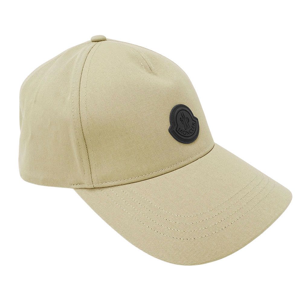 Moncler Cap Canvas Beige Baseball Cap Simple Logo — view 2
