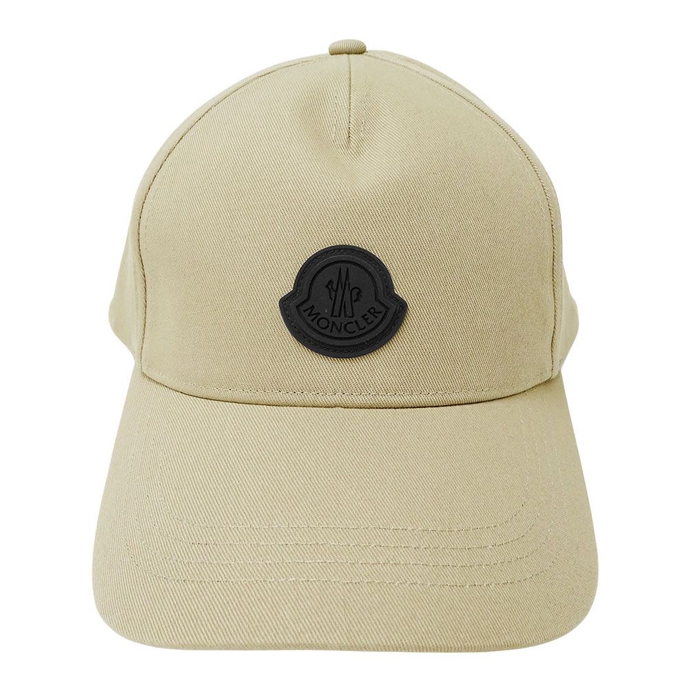 Moncler Cap Canvas Beige Baseball Cap Simple Logo — view 3