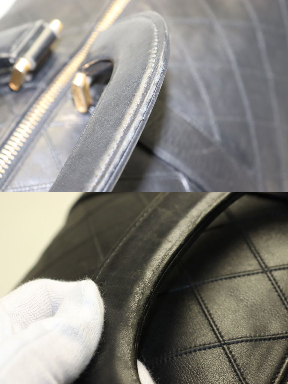 Chanel 0 Bicolor GD Leather Boston — view 9