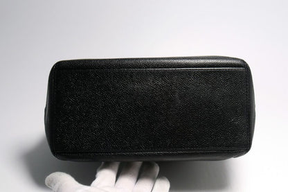 Chanel Caviar Leather Jumbo CC Logo GD Handbag — view 3