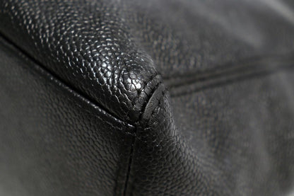 Chanel Caviar Leather Jumbo CC Logo GD Handbag — view 6