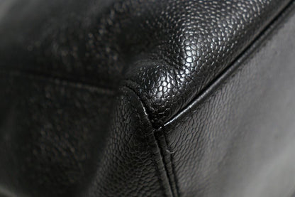Chanel Caviar Leather Jumbo CC Logo GD Handbag — view 7