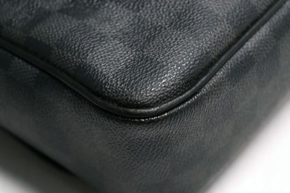 Louis Vuitton Damier Graphite Daniel MM Leather Shoulder — view 7