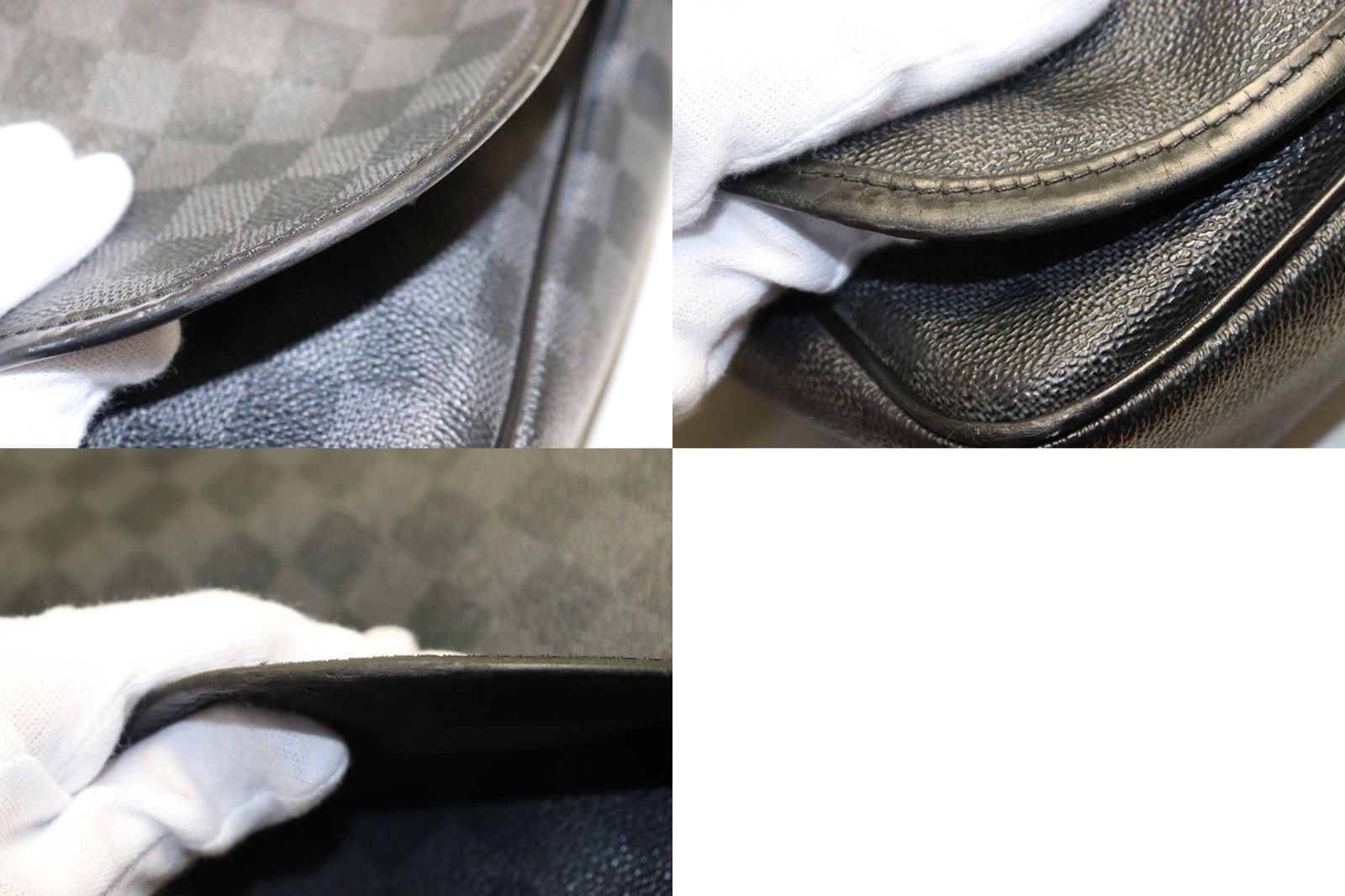 Louis Vuitton Damier Graphite Daniel MM Leather Shoulder — view 9