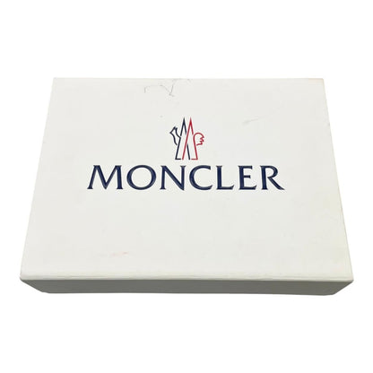 Moncler Mont Cles Scarf Tricolor Stripe Wool Logo Patch Black Red White Navy — view 8