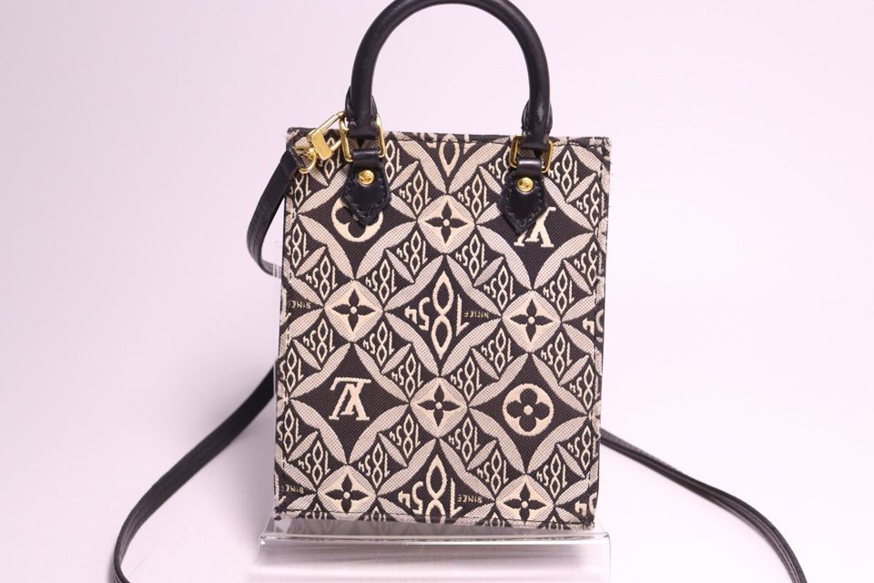 Louis Vuitton Monogram Jacquard Petite Sac Plat Leather 2-Way Shoulder — view 2
