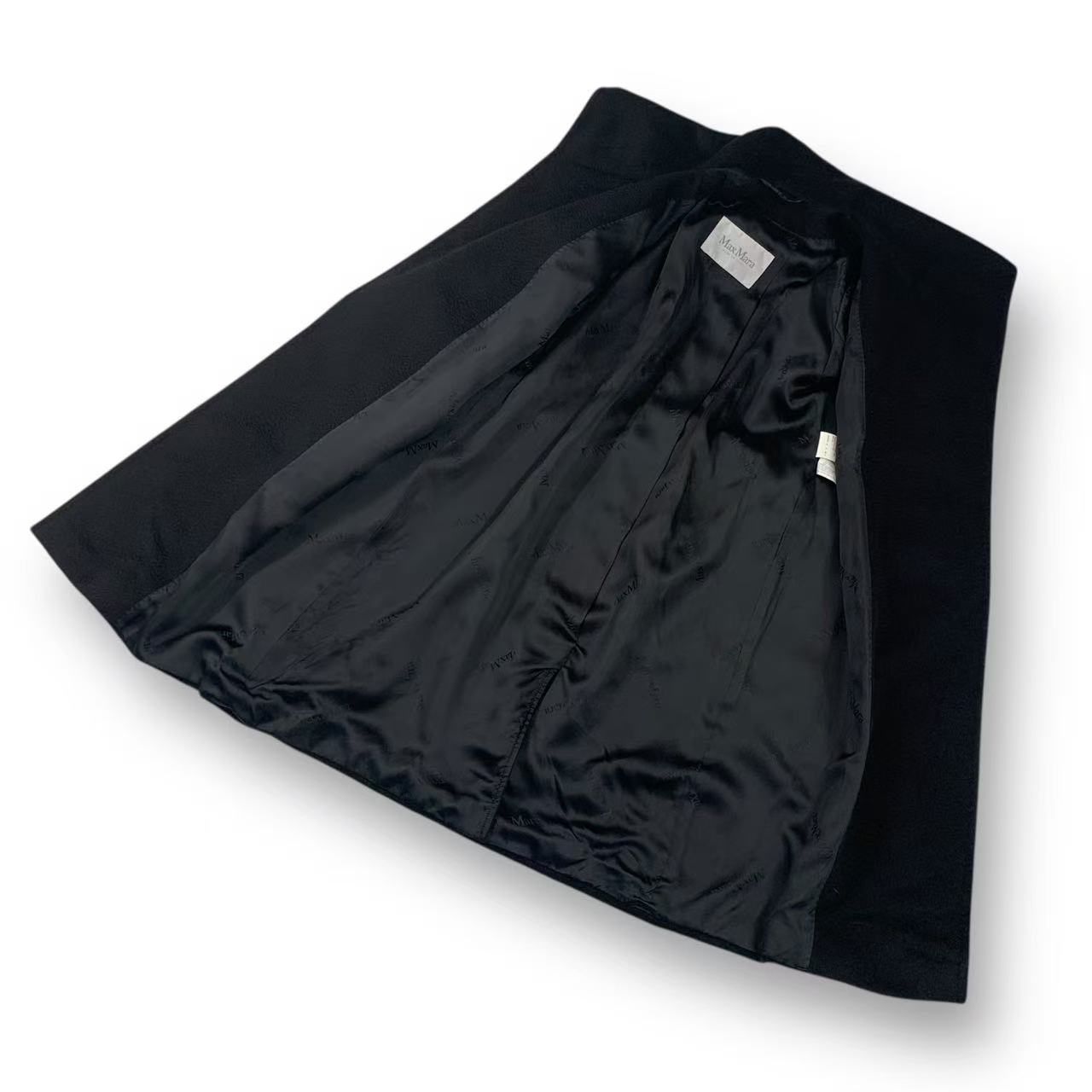 Max Mara Rialto Pure Camel Belted Coat Black 42 — view 4