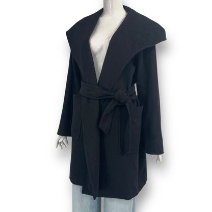 Max Mara Rialto Pure Camel Belted Coat Black 42