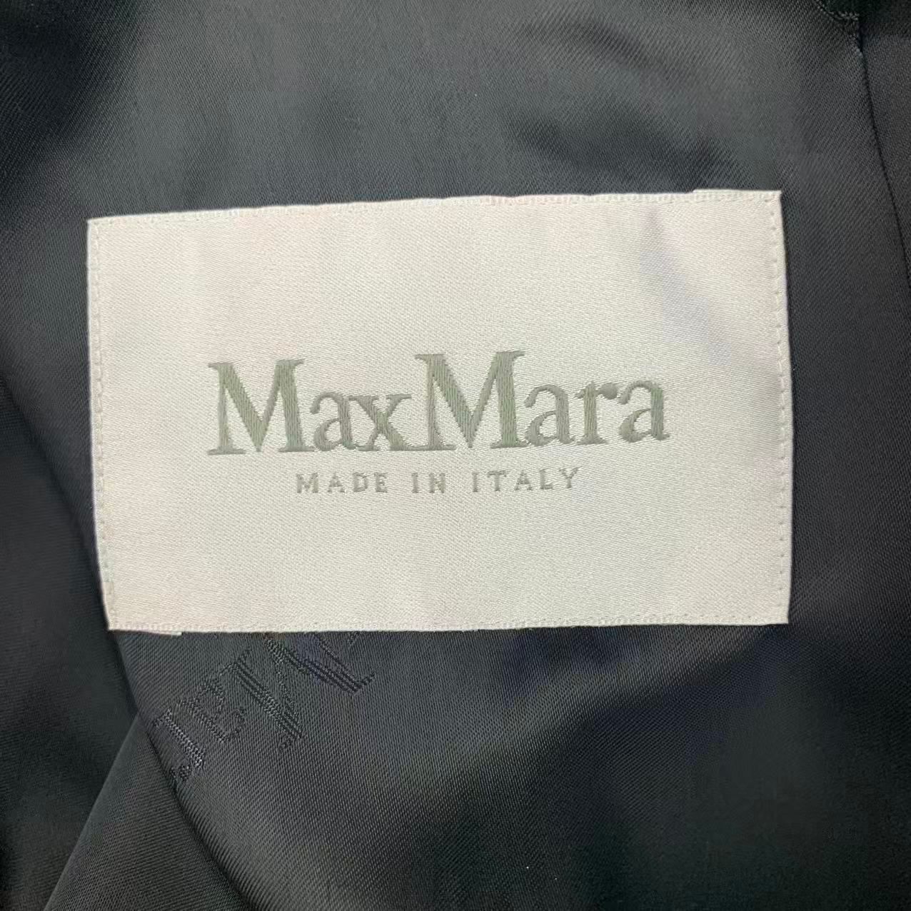 Max Mara Rialto Pure Camel Belted Coat Black 42 — view 5