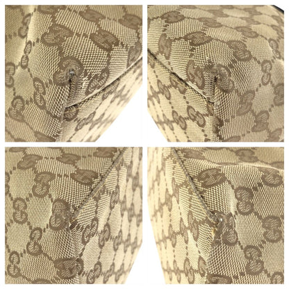 Gucci Brown Beige Silver GG Canvas Leather 001 Shoulder — view 3