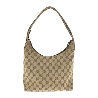 Gucci Brown Beige Silver GG Canvas Leather 001 Shoulder — view 2