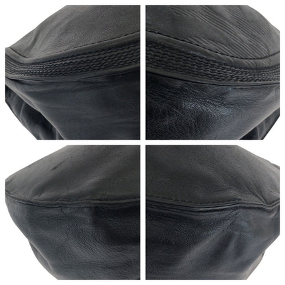 Loewe Vintage Anagram Drawstring Black Gold Leather Shoulder Bag Pochette — view 3